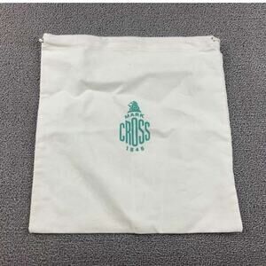 Mark Cross Dust Bag Unisex White Logo Print Drawstring Storage Pouch Accessory